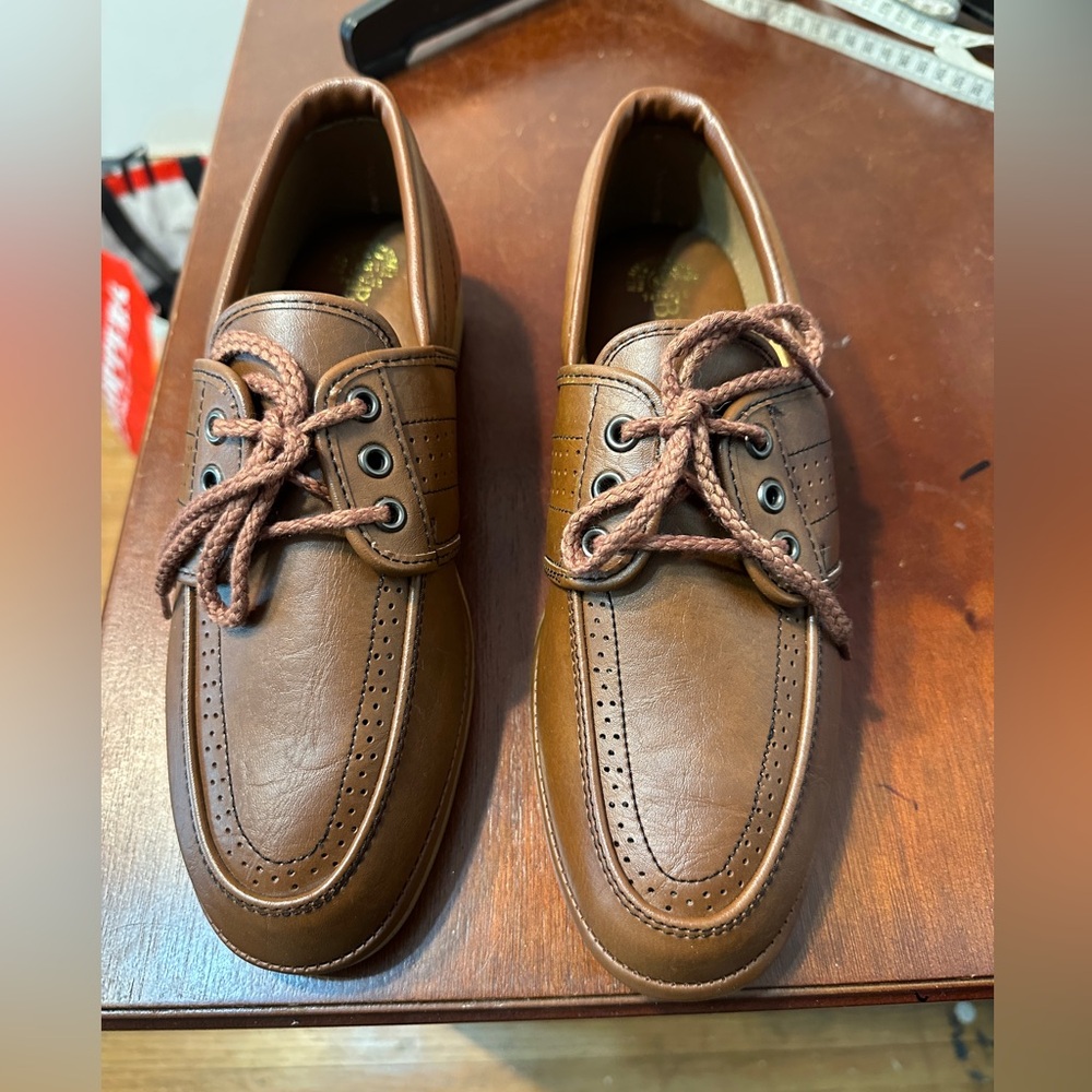 Blair Men’s Brown All Man Made Lace Up Boat Shoes Size 8M